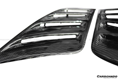Carbonado 2015-2017 Ford Mustang Rsh Style Carbon Fiber Heat Extractors Hood Scoops