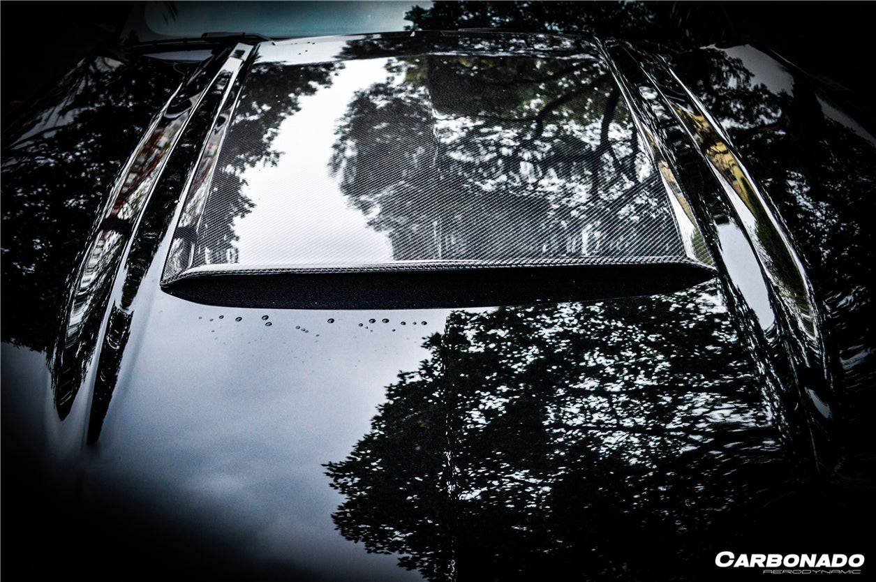 Cubierta de entrada de aire del capó estilo RSH para Ford Mustang Carbonado 2015-2017