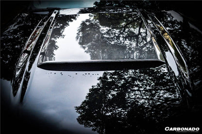Cubierta de entrada de aire del capó estilo RSH para Ford Mustang Carbonado 2015-2017