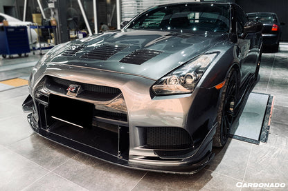 Parachoques delantero de fibra de carbono parcial estilo TPR DarwinPRO | Nissan GTR R35 2008-2023