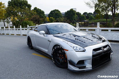 Parachoques delantero de fibra de carbono parcial estilo TPR DarwinPRO | Nissan GTR R35 2008-2023