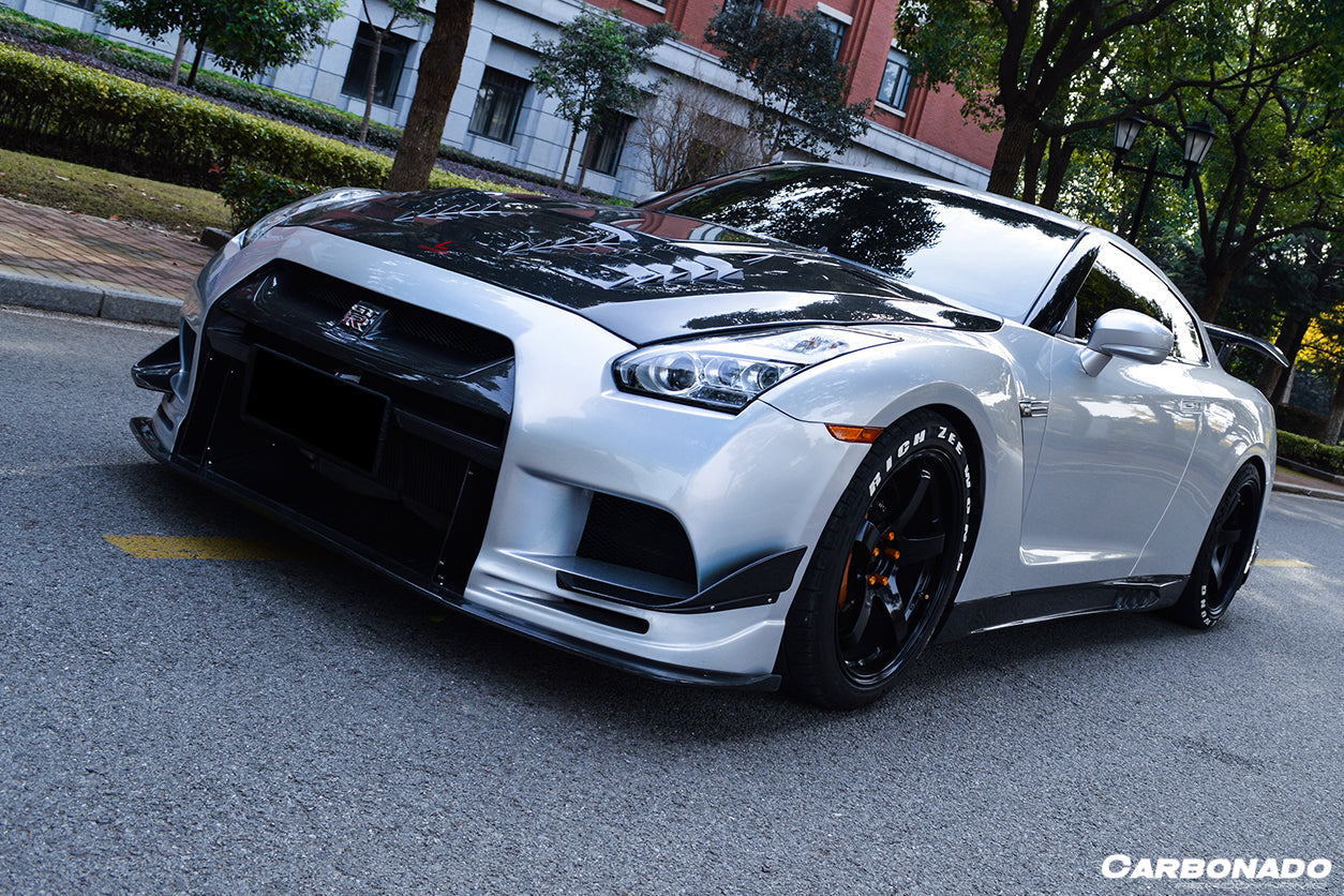 Parachoques delantero de fibra de carbono parcial estilo TPR DarwinPRO | Nissan GTR R35 2008-2023