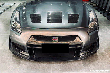 Parachoques delantero de fibra de carbono parcial estilo TPR DarwinPRO | Nissan GTR R35 2008-2023