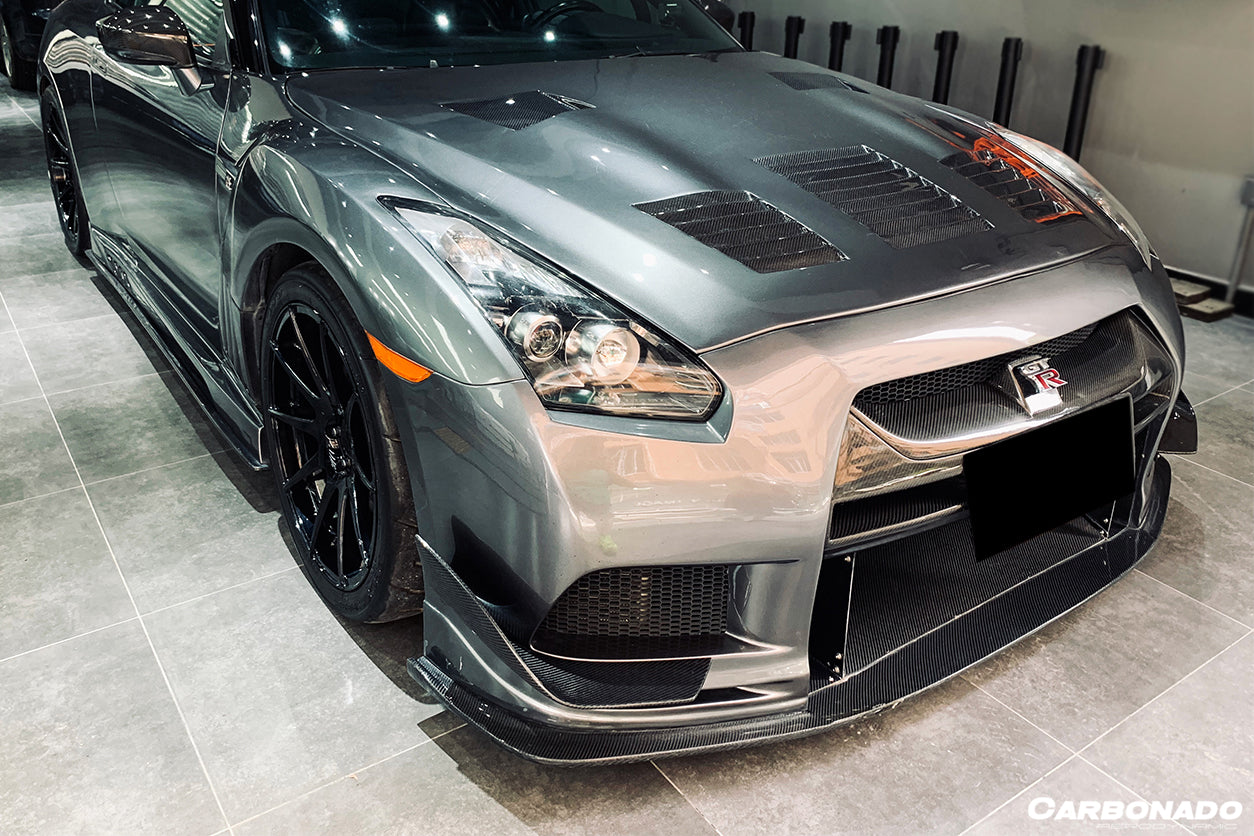 Parachoques delantero de fibra de carbono parcial estilo TPR DarwinPRO | Nissan GTR R35 2008-2023