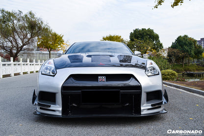 Parachoques delantero de fibra de carbono parcial estilo TPR DarwinPRO | Nissan GTR R35 2008-2023