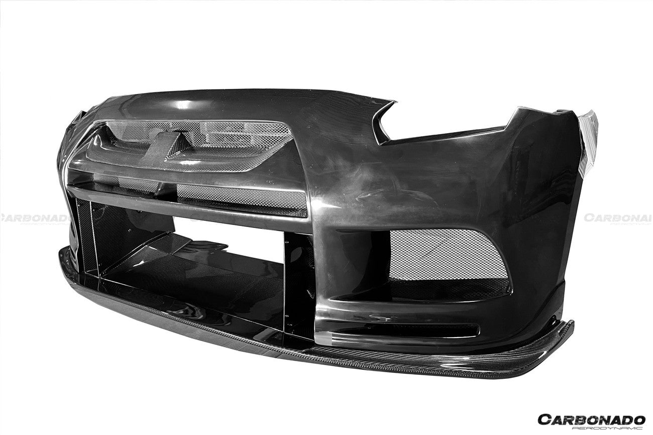 Parachoques delantero de fibra de carbono parcial estilo TPR DarwinPRO | Nissan GTR R35 2008-2023