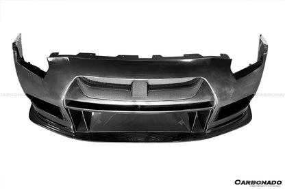Parachoques delantero de fibra de carbono parcial estilo TPR DarwinPRO | Nissan GTR R35 2008-2023