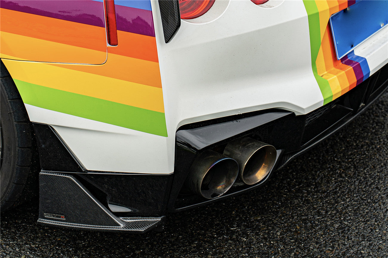 Carbonado VS Style Carbon Fiber Rear Bumper Corner Splitter Lip Caps | 2023-2025 Nissan GTR R35
