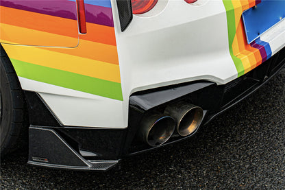 Carbonado VS Style Carbon Fiber Rear Bumper Corner Splitter Lip Caps | 2023-2025 Nissan GTR R35