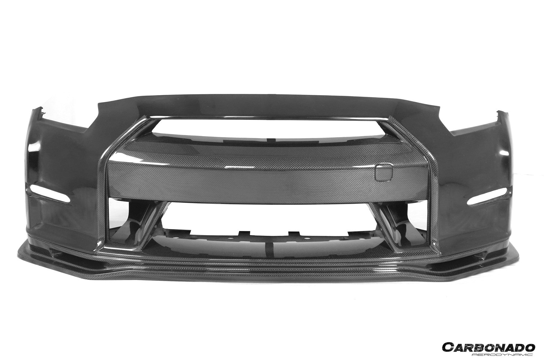 Parachoques delantero estilo Nissan GTR R35 CBA DBA NISMO Ver15 Carbonado 2008-2016