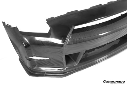 Parachoques delantero estilo Nissan GTR R35 CBA DBA NISMO Ver15 Carbonado 2008-2016