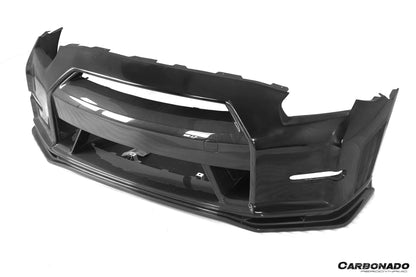 Parachoques delantero estilo Nissan GTR R35 CBA DBA NISMO Ver15 Carbonado 2008-2016