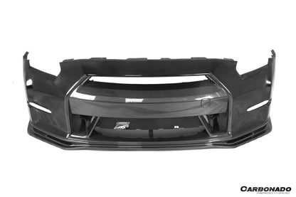 Parachoques delantero estilo Nissan GTR R35 CBA DBA NISMO Ver15 Carbonado 2008-2016