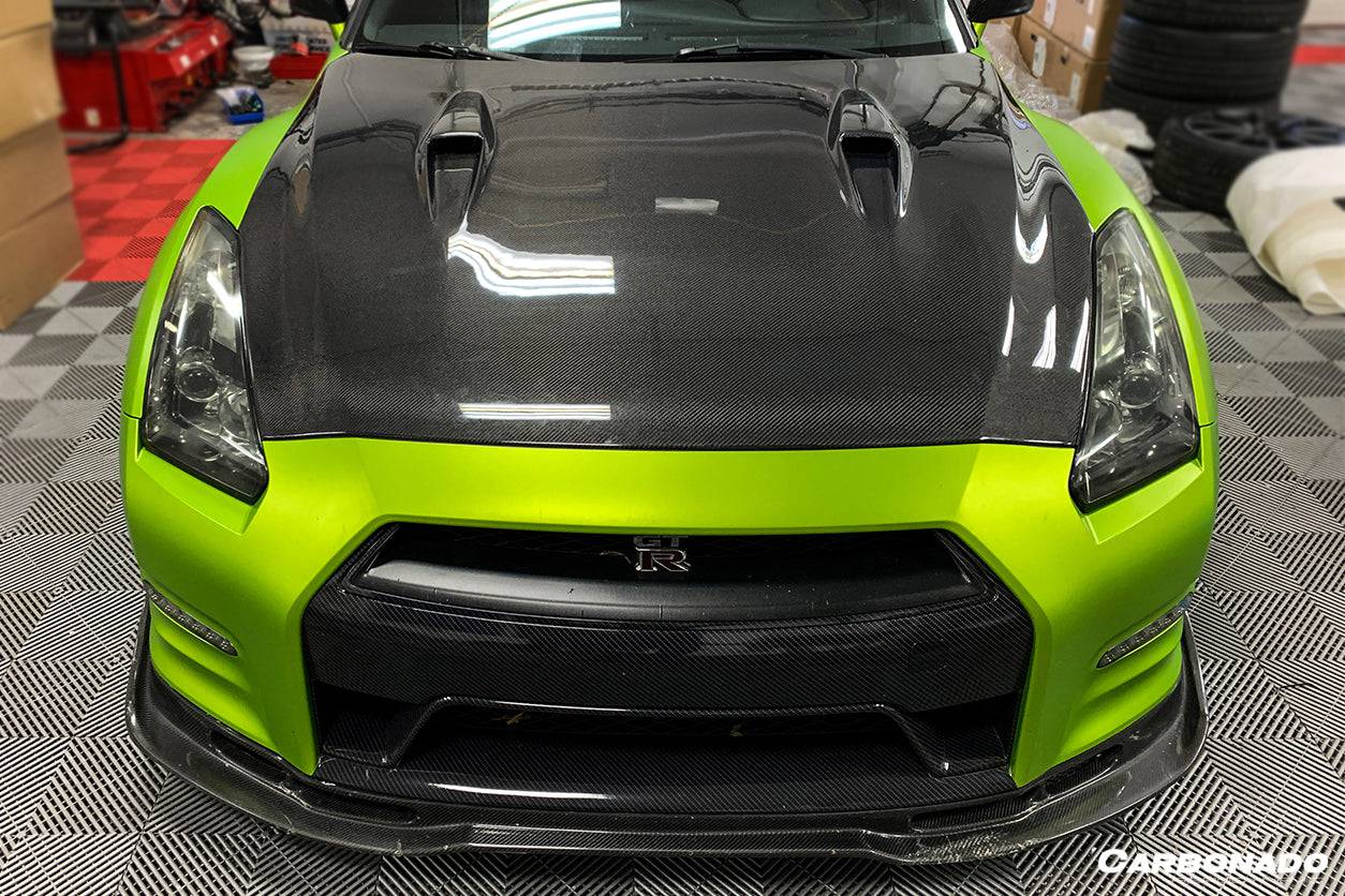 Carbonado 2008-2016 Nissan GTR R35 CBA  DBA BSE Style Carbon Fiber Hood