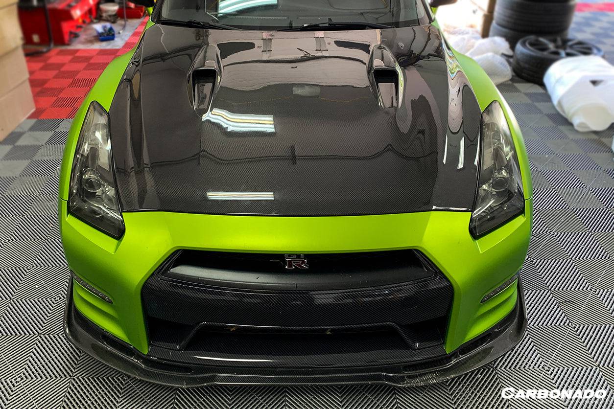 Carbonado 2008-2016 Nissan GTR R35 CBA  DBA BSE Style Carbon Fiber Hood