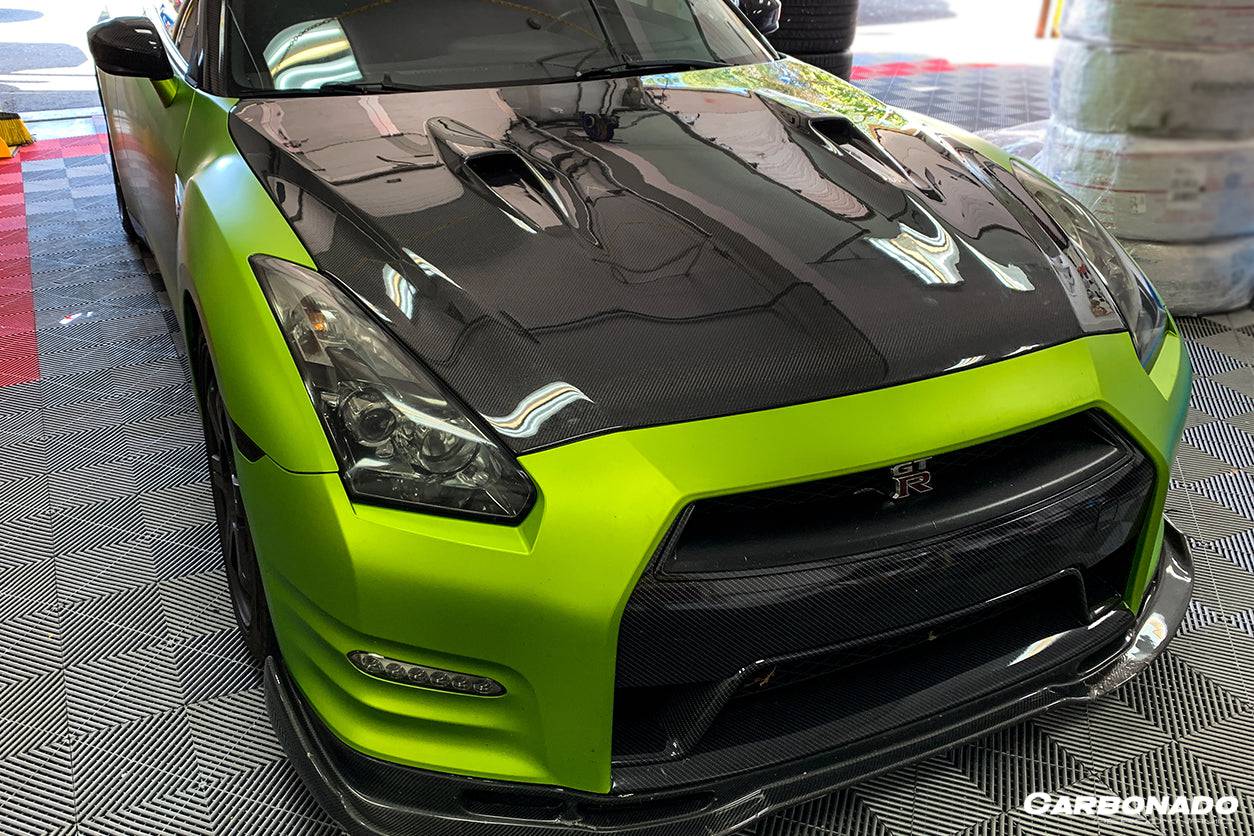 Carbonado 2008-2016 Nissan GTR R35 CBA  DBA BSE Style Carbon Fiber Hood
