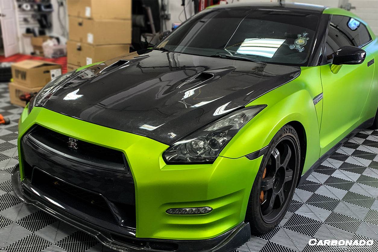 Carbonado 2008-2016 Nissan GTR R35 CBA  DBA BSE Style Carbon Fiber Hood