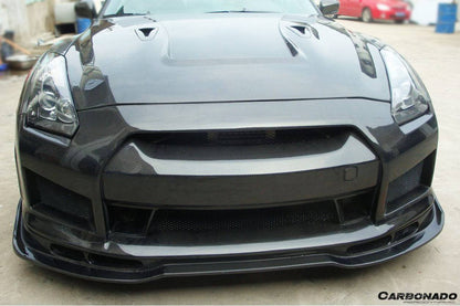 Carbonado 2008-2016 Nissan GTR R35 CBA  DBA BSE2 Style Front Bumper w/LED