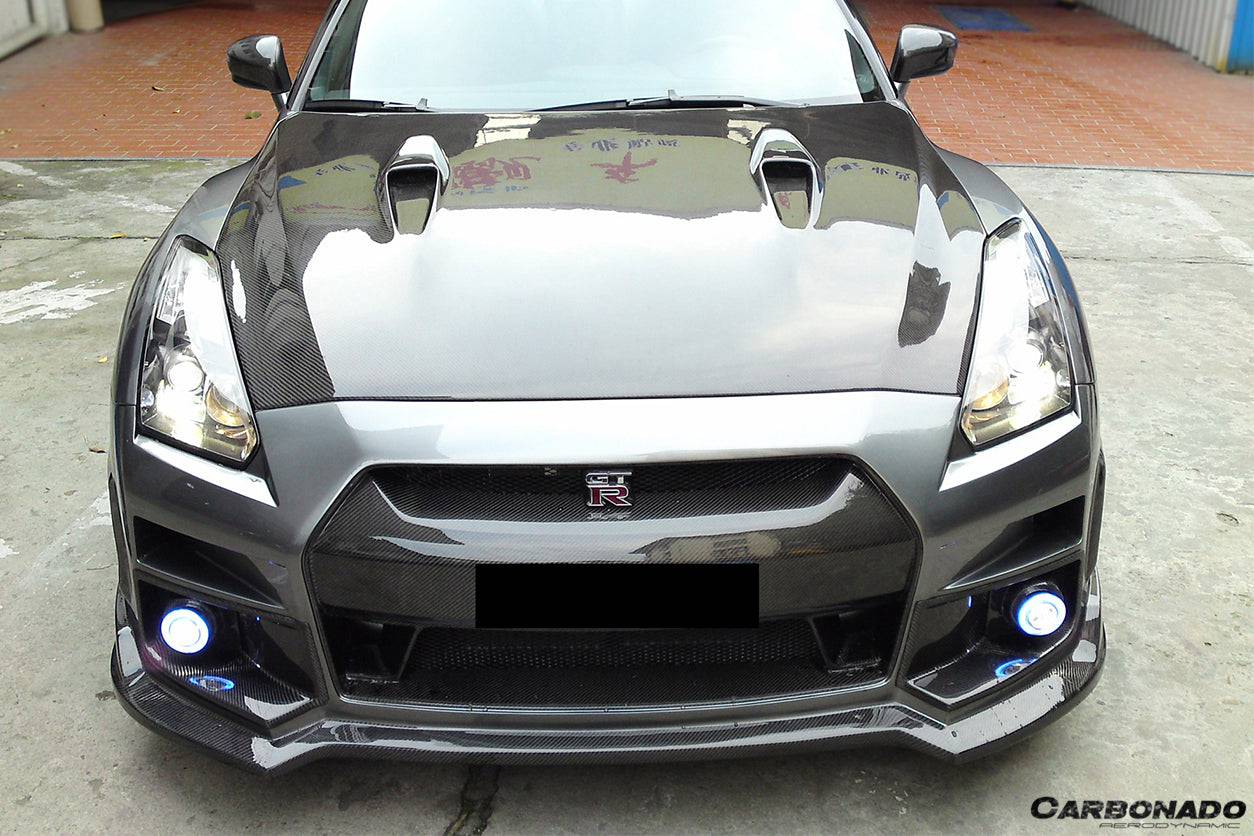 Carbonado 2008-2016 Nissan GTR R35 CBA  DBA BSE Style Carbon Fiber Hood