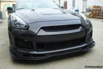 Carbonado 2008-2016 Nissan GTR R35 CBA  DBA BSE2 Style Front Bumper w/LED