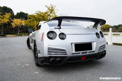 Carbonado 2008-2016 Nissan GTR R35 CBA  DBA VA Style Rear Bumper w/ Lip