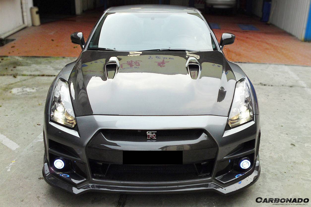 Carbonado 2008-2016 Nissan GTR R35 CBA  DBA BSE Style Carbon Fiber Hood