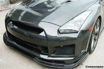 Carbonado 2008-2016 Nissan GTR R35 CBA  DBA BSE2 Style Front Bumper w/LED