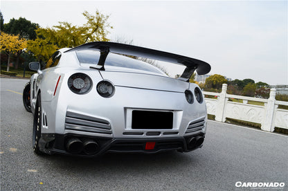 Carbonado 2008-2016 Nissan GTR R35 CBA  DBA VA Style Rear Bumper w/ Lip
