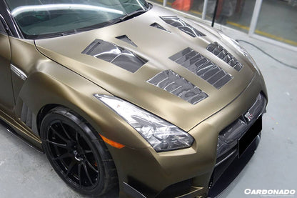 Carbonado 2009-2016 Nissan GTR R35 CBA DBA TP-2 Style Hood