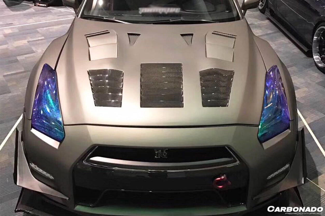 Carbonado 2009-2016 Nissan GTR R35 CBA DBA TP-2 Style Hood
