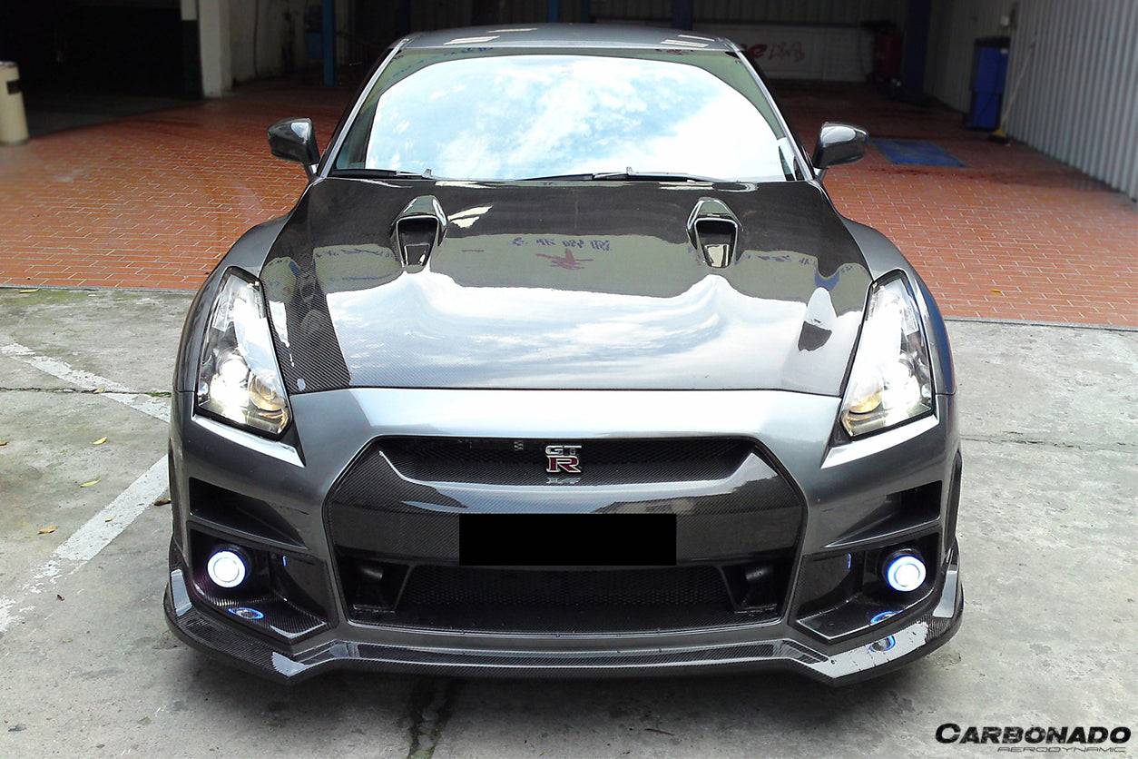Carbonado 2008-2016 Nissan GTR R35 CBA  DBA BSE Style Carbon Fiber Hood