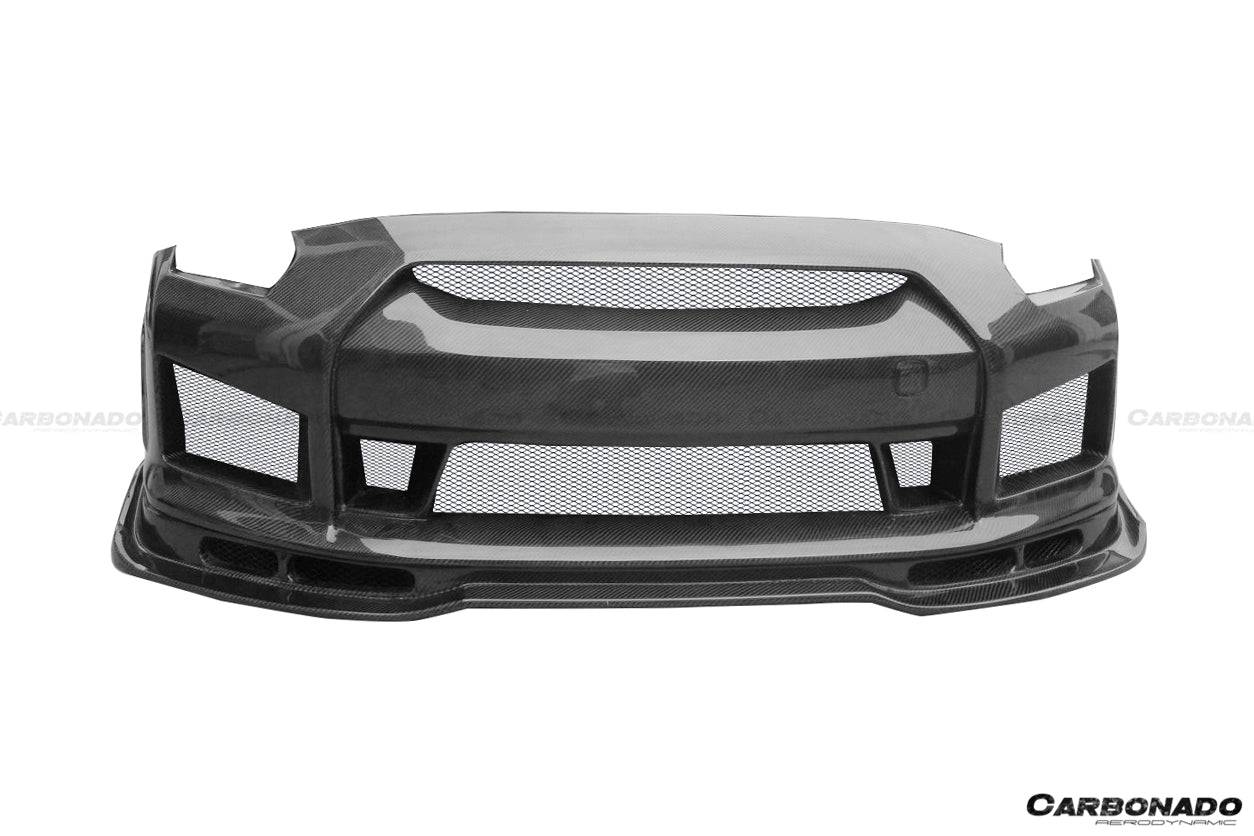 Carbonado 2008-2016 Nissan GTR R35 CBA  DBA BSE2 Style Front Bumper w/LED
