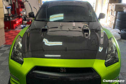Carbonado 2008-2016 Nissan GTR R35 CBA  DBA BSE Style Carbon Fiber Hood