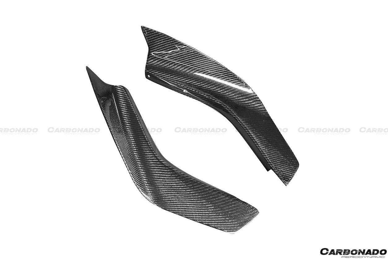 Carbonado Mines Style Carbon Fiber Front Canards | 2012-2016 Nissan GTR - 13