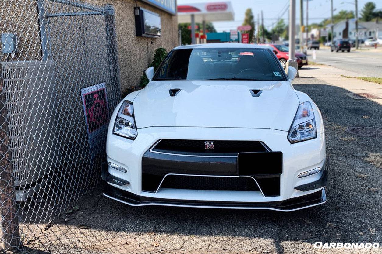 Carbonado Mines Style Carbon Fiber Front Canards | 2012-2016 Nissan GTR - 4