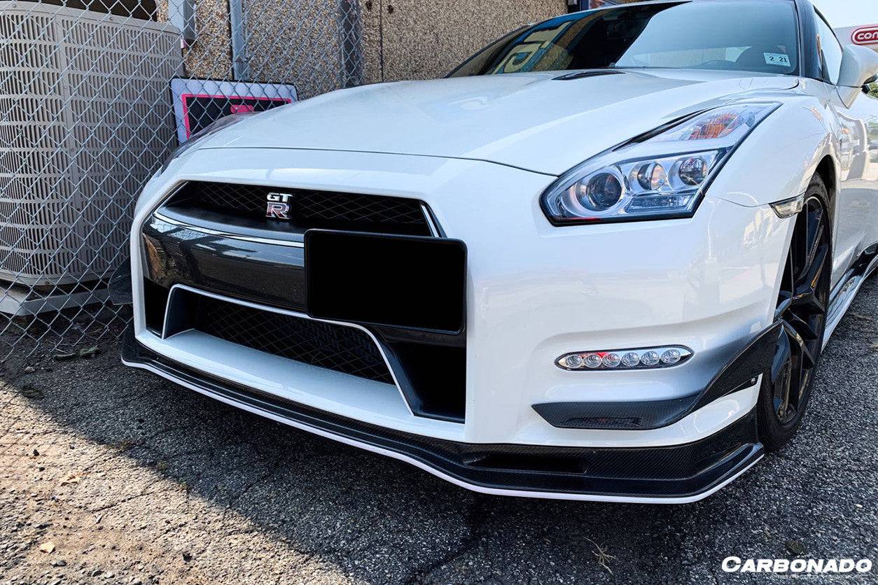 Carbonado Mines Style Carbon Fiber Front Canards | 2012-2016 Nissan GTR - 5