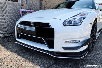 Carbonado Mines Style Carbon Fiber Front Canards | 2012-2016 Nissan GTR - 5