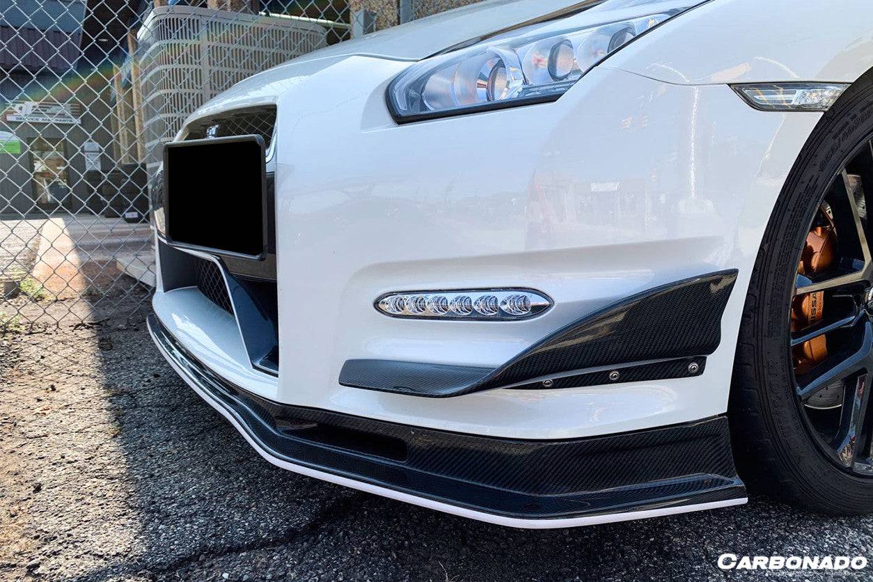 Carbonado Mines Style Carbon Fiber Front Canards | 2012-2016 Nissan GTR - 9
