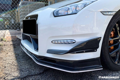 Carbonado Mines Style Carbon Fiber Front Canards | 2012-2016 Nissan GTR - 9