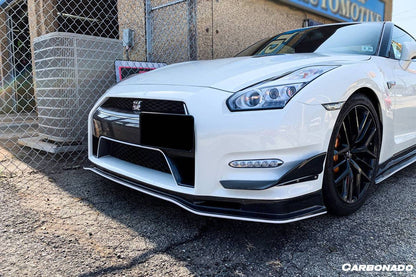 Carbonado Mines Style Carbon Fiber Front Canards | 2012-2016 Nissan GTR - 2