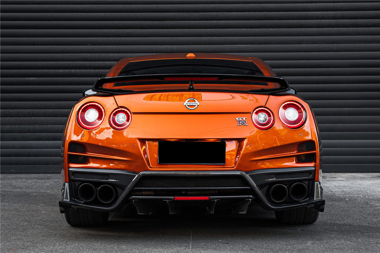 Carbonado 2008-2023 Nissan GTR R35 CBA DBA EBA TS Style Rear Bumper With Diffuser