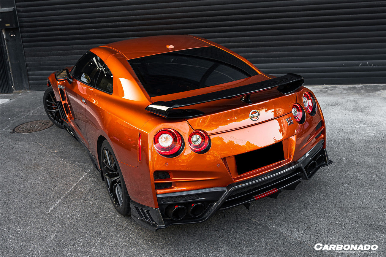 Carbonado 2008-2023 Nissan GTR R35 CBA DBA EBA TS Style Rear Bumper With Diffuser