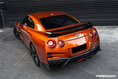 Carbonado 2008-2023 Nissan GTR R35 CBA DBA EBA TS Style Rear Bumper With Diffuser