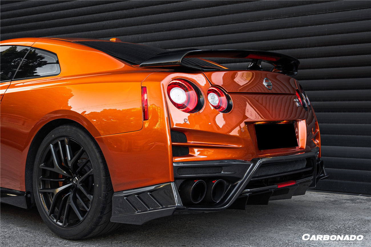 Carbonado 2008-2023 Nissan GTR R35 CBA DBA EBA TS Style Rear Bumper With Diffuser
