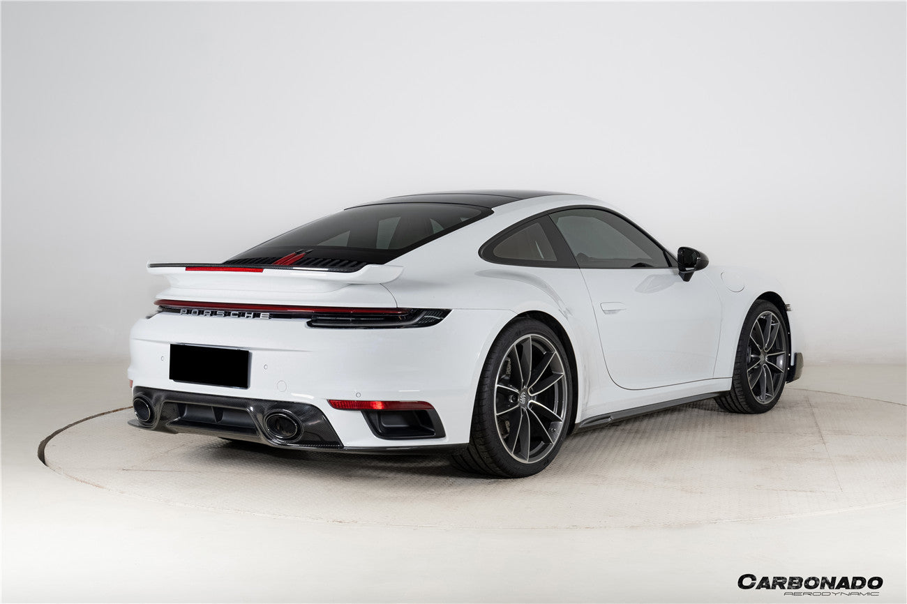 Porsche 911 992.1 | 992.2 Carrera 2020-2026 | Faldones laterales de fibra de carbono autoclave estilo Targa Turbo SD | Compatible con 4, 4S, GTS, T y Cabriolet