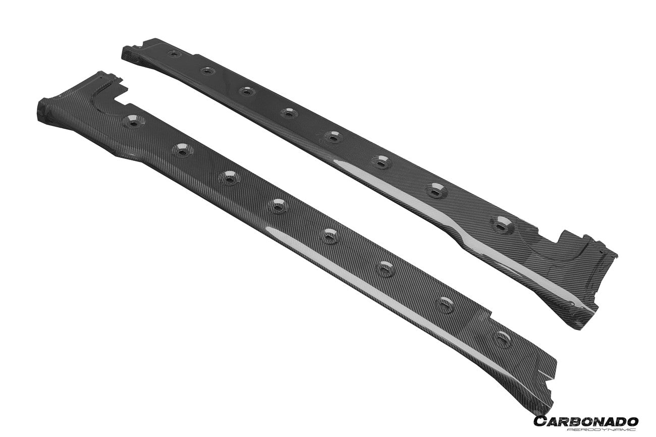 Porsche 911 992.1 | 992.2 Carrera 2020-2026 | Faldones laterales de fibra de carbono autoclave estilo Targa Turbo SD | Compatible con 4, 4S, GTS, T y Cabriolet