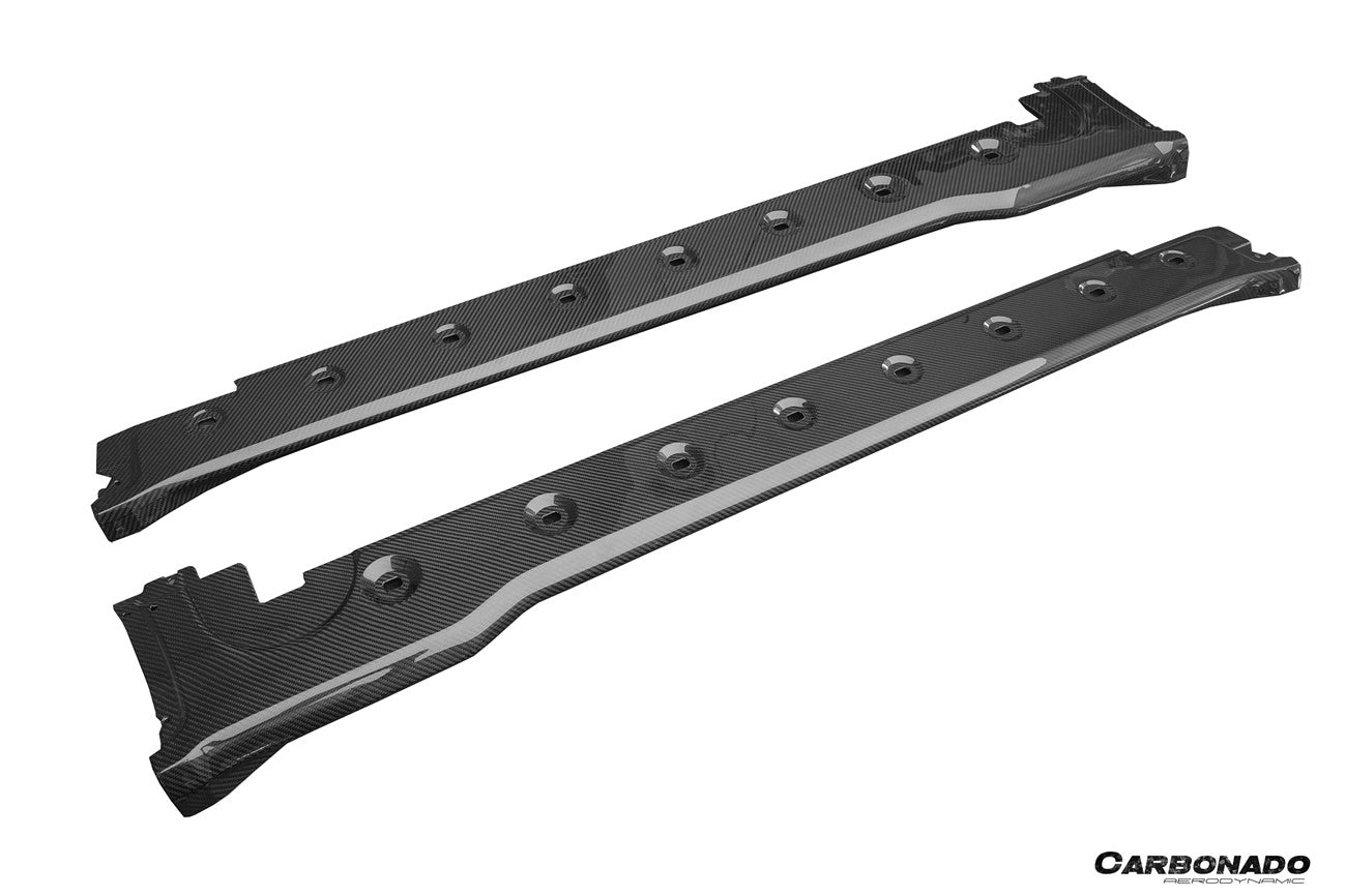 Porsche 911 992.1 | 992.2 Carrera 2020-2026 | Faldones laterales de fibra de carbono autoclave estilo Targa Turbo SD | Compatible con 4, 4S, GTS, T y Cabriolet