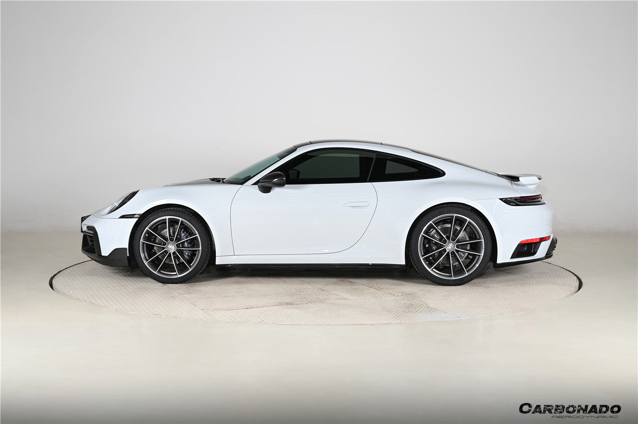 Porsche 911 992.1 | 992.2 Carrera 2020-2026 | Faldones laterales de fibra de carbono autoclave estilo Targa Turbo SD | Compatible con 4, 4S, GTS, T y Cabriolet