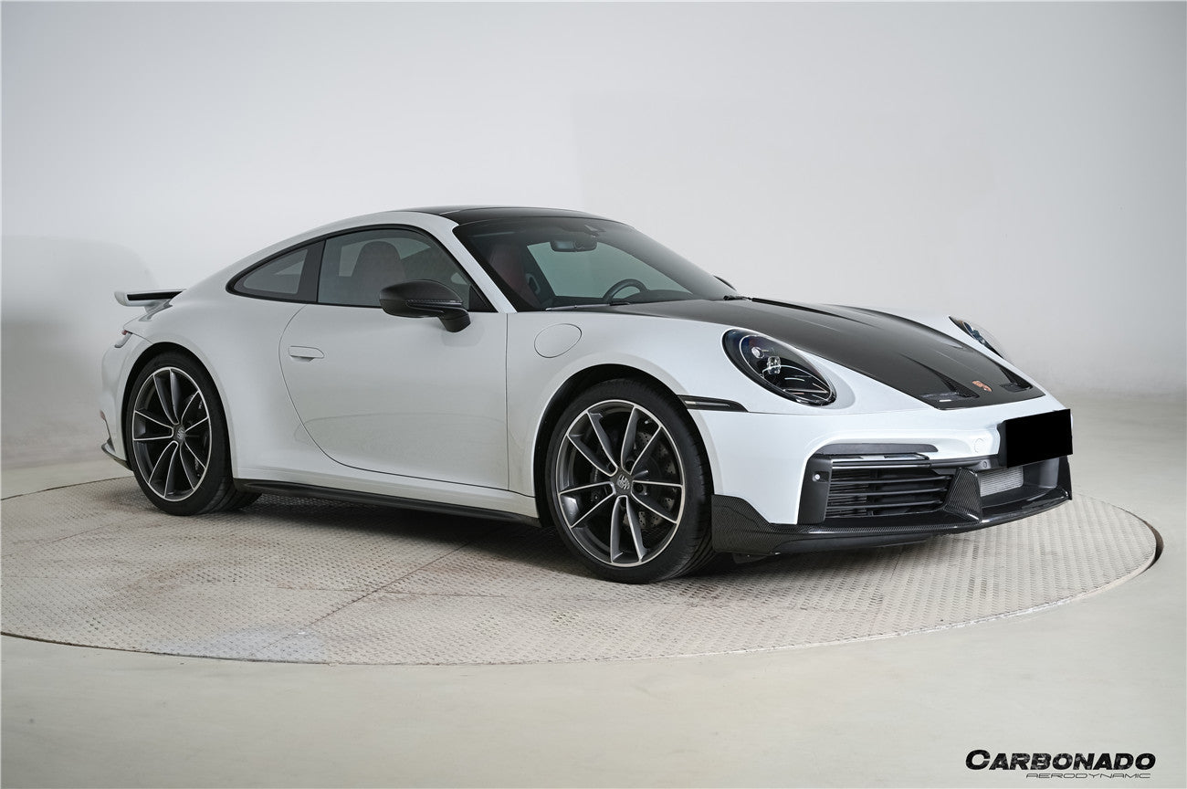 Porsche 911 992.1 | 992.2 Carrera 2020-2026 | Faldones laterales de fibra de carbono autoclave estilo Targa Turbo SD | Compatible con 4, 4S, GTS, T y Cabriolet