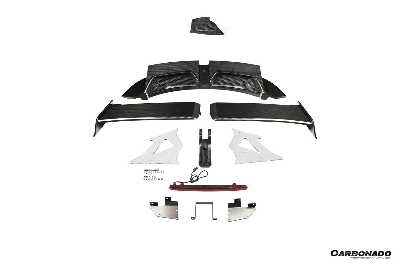 Carbonado 2019-2023 Porsche 911 992 Carrera S 4 4S TA Style Autoclave Carbon Fiber Trunk Spoiler Wing